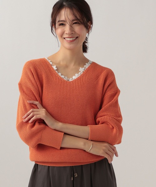 Elura（エルーラ） タンクトップ ノースリーブ ラウンドフラワー2WAY