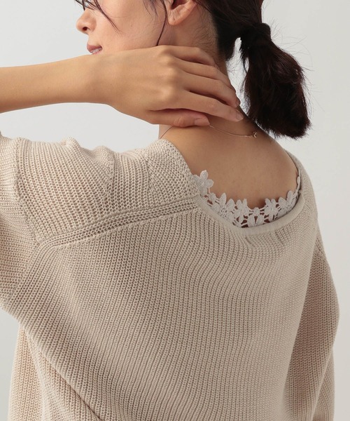 Elura（エルーラ） タンクトップ ノースリーブ ラウンドフラワー2WAY