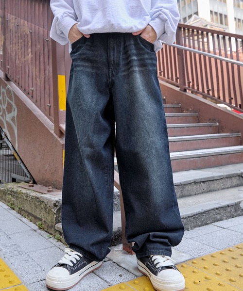 ビンテージライクワイドデニムパンツ M WEB限定】ヴィンテージライクワイドデニムパンツ（デニムパンツ