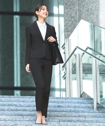 テーパードパンツ　スーツセット Petitjo セットアップ 小さいサイズ 「レディーススーツ」「リス