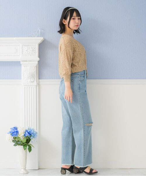 Emsexcite ジーンズ デニム デニムパンツ ダメージデニムPT