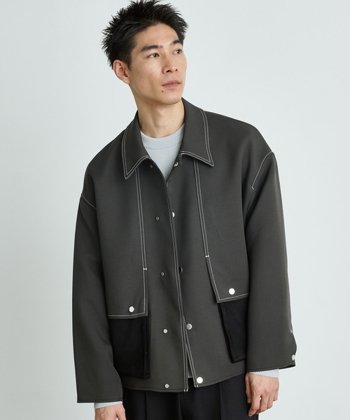 PUBLIC TOKYO パブリックトウキョウ コンビブルゾン アウター PUBLIC TOKYO（パブリックトウキョウ） ブルゾン アウター ステッチ