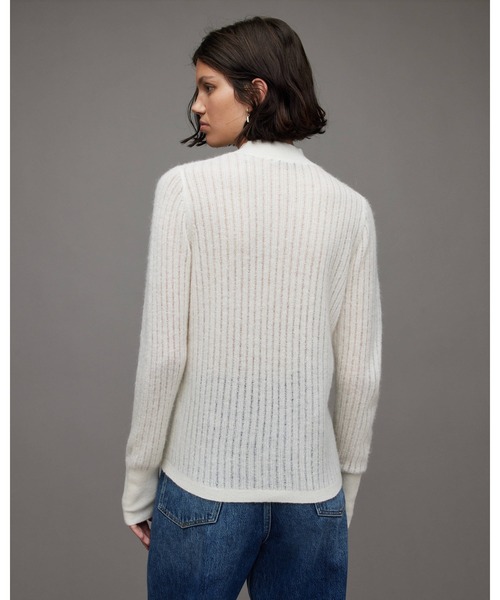 ニット セーター ABI RIBBED SLIM FIT FUNNEL NECK JUMPER | ABI リブ付き スリム フィット ファンネル ネ ALLSAINTS ニット セーター ABI RIBBED SLIM FIT FUNNEL NECK
