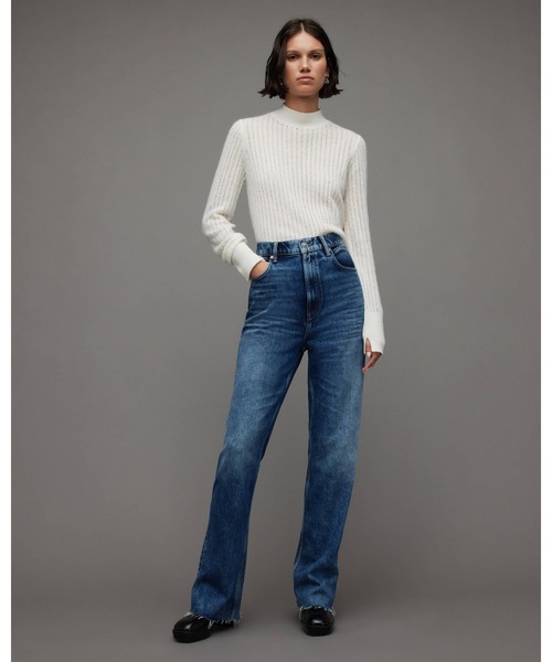 ニット セーター ABI RIBBED SLIM FIT FUNNEL NECK JUMPER | ABI リブ付き スリム フィット ファンネル ネ ALLSAINTS ニット セーター ABI RIBBED SLIM FIT FUNNEL NECK