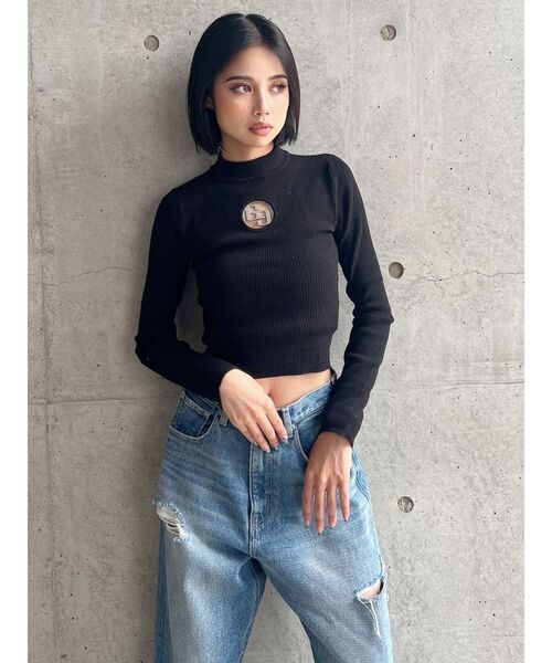 GYDAリブニットトップス GYDA ニット GG MOLDリブニット トップス : ZOZOTOWN Yahoo!店