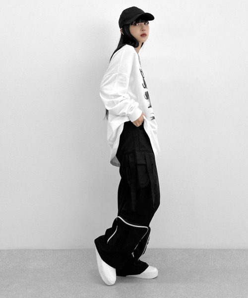 LOEWE ウエストゴム ゆったり パンツ 上質素材 スタイリッシュ 伸縮性あり / 脚長美脚シルエット】ローウエストブーツカット
