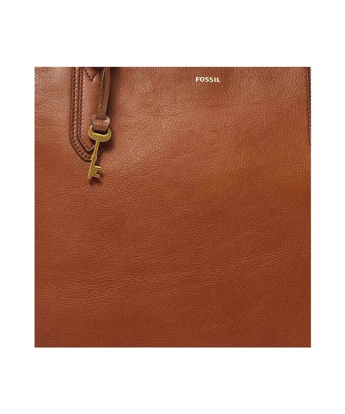 FOSSIL トートバッグ フォッシル レディース レザー ブラウン A4収納可