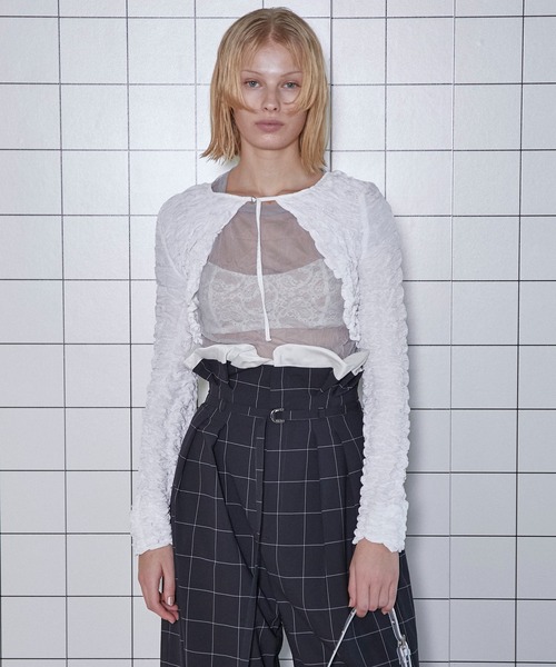 シャツ ブラウス 2way Shirring Bolero/2WAYシャーリングボレロ 
