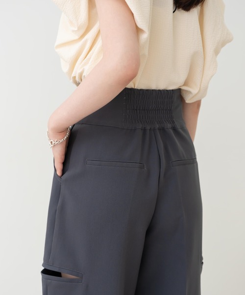 hinari パンツ サイドカットアウトパンツ レディース : ZOZOTOWN