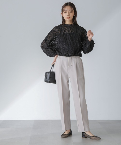 NANO universe（ナノ・ユニバース） パンツ ピンタックイージー