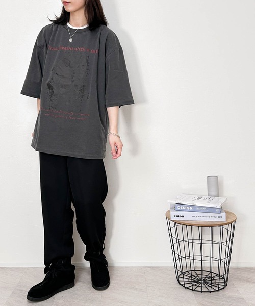 【カジュアル♪】SINNERS ATTIRE コットン プリント Tシャツ Anytime Songs tシャツ 16/COTTON 天竺プリントTシャツ メンズ