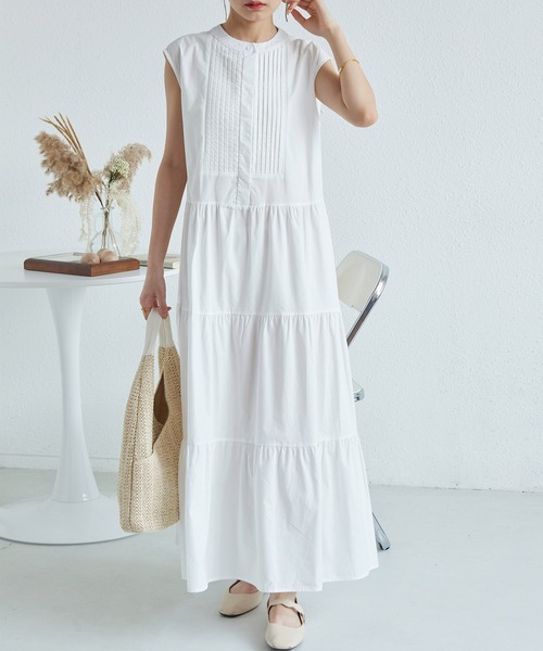 Maison celonノースリーブロングワンピース ベージュ Amazon.co.jp: [Maison de TAO] [メゾンドタオ] ノースリーブ