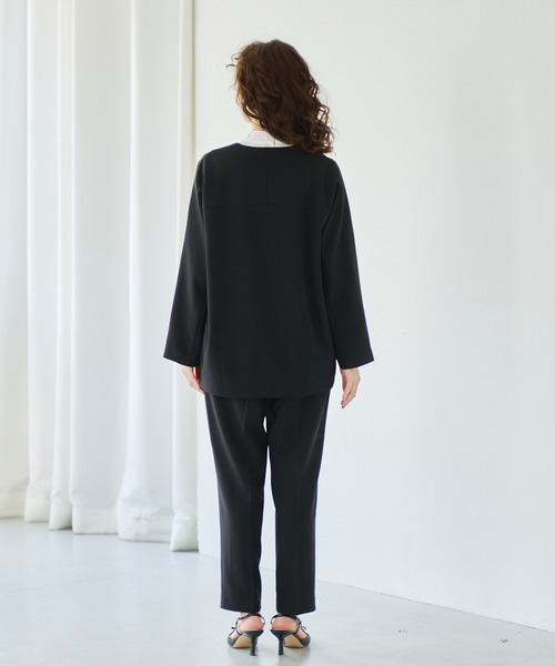 コート アウター 「WHYTO./ホワイト」Vスリットオーバージャケット レディースの画像