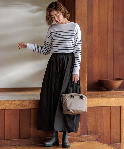 23区 tシャツ 「洗える」Armor-lux クロップドボーダー