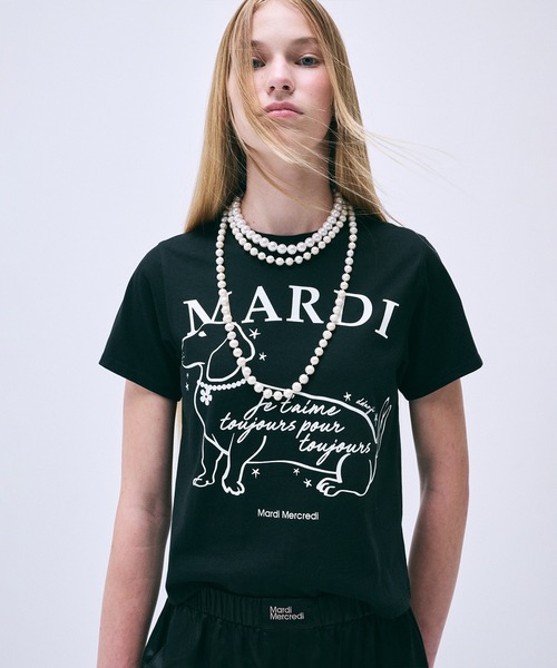 tシャツ SLIM TSHIRT SWING THE TAIL DDANJI FLOWER CHOKER レディース