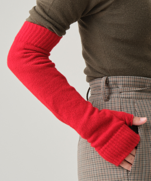 ASAUCE MELER アソースメレ カシミヤ フィンガーレス グローブ 手袋 ASAUCE MELER / カシミヤ フィンガーレス グローブ｜ESTNATION