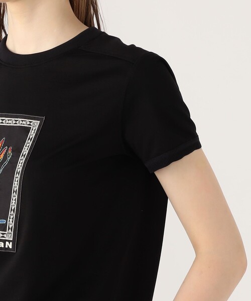 CABAn Tシャツ アフリカンエンブロイダリー刺繍デザイン ブラック S CABaN（キャバン） uvカット tシャツ 半袖 スビンコットン アフリカン