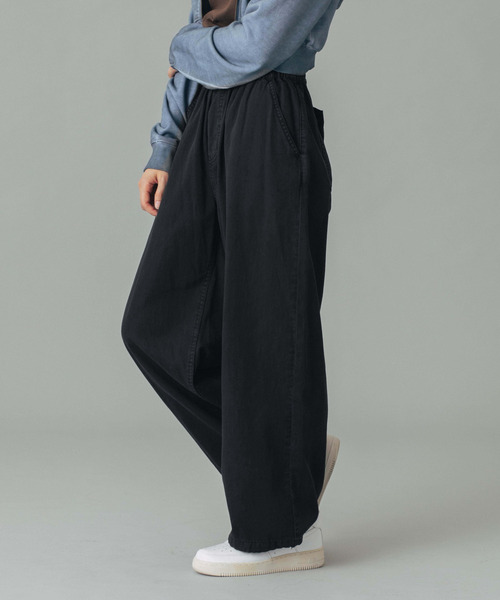 X-girl（エックスガール） パンツ FACE LABEL EASY PANTS レディース