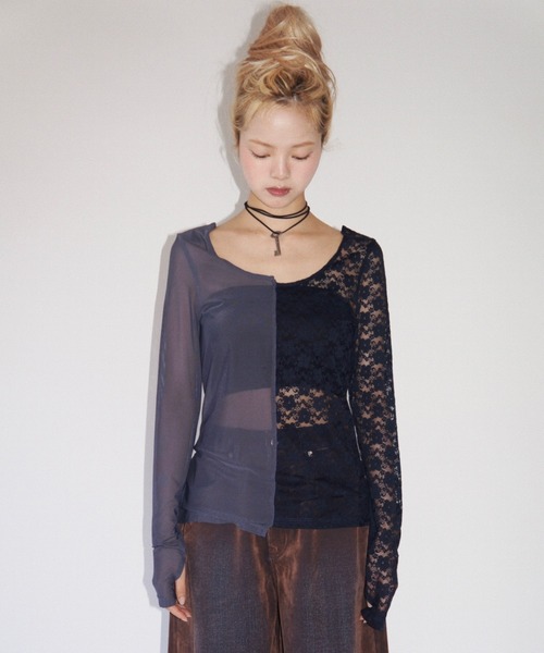 musubore トップス レーストップス rose セルフォード CELFORD 【YUMIKATSURAforCELFORD】ローズレース