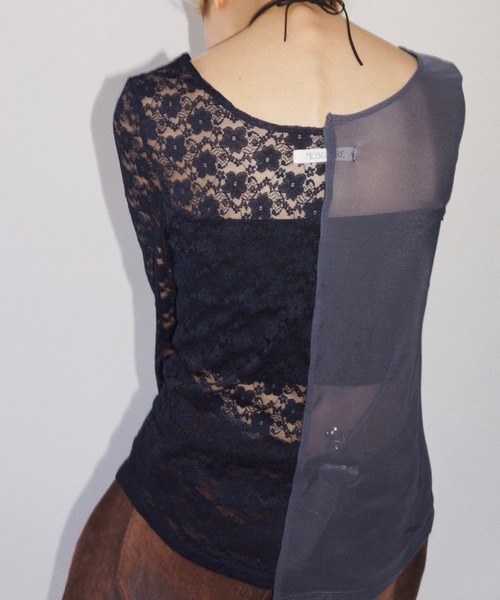 musubore 2way half lace tops / ハーフレーストップ musubore（ムスボレ）の「2way half lace tops / ハーフレース