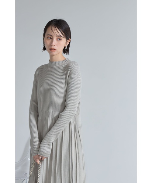 &. NOSTALGIA（ノスタルジア） ワンピース ウエスト切替ニット