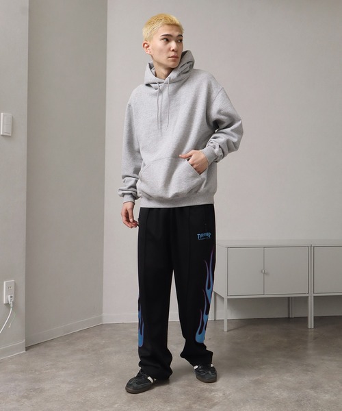 Thrasher スウェットパンツ ファイヤーフレーム S グレー THRASHER スウェットパンツ ジャージ 「THRASHER/スラッシャー