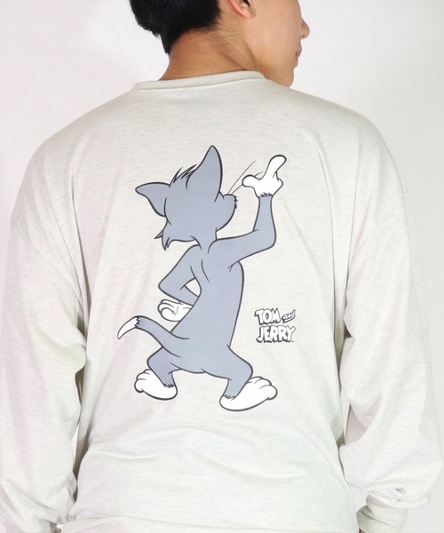 トレーナー スウェット Tom and Jerry/バックフェイスプリントスウェット レディース FREAK'S STORE/Tom and Jerry /バックフォトプリントスウェット