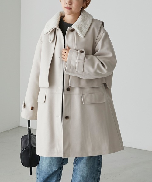 「forksy.」 ステンカラーコート FREE グレイッシュベージュ レディース_画像2