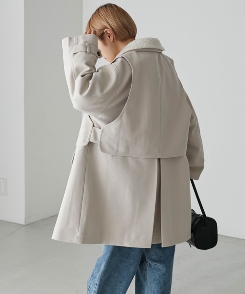 「forksy.」 ステンカラーコート FREE グレイッシュベージュ レディース_画像8
