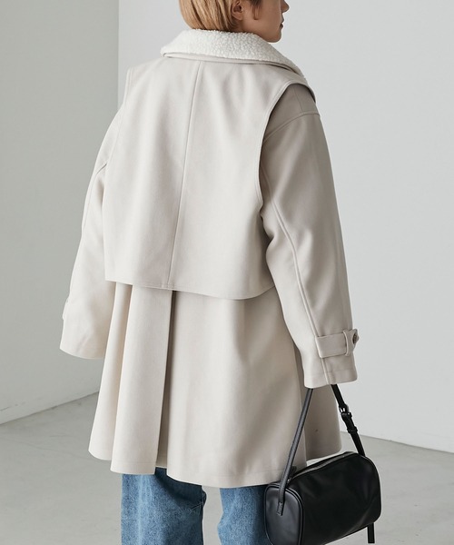 「forksy.」 ステンカラーコート FREE グレイッシュベージュ レディース_画像9