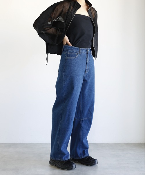 SOTT ワイドパンツ ジーンズ デニム デニムパンツ Curved Denim Pants