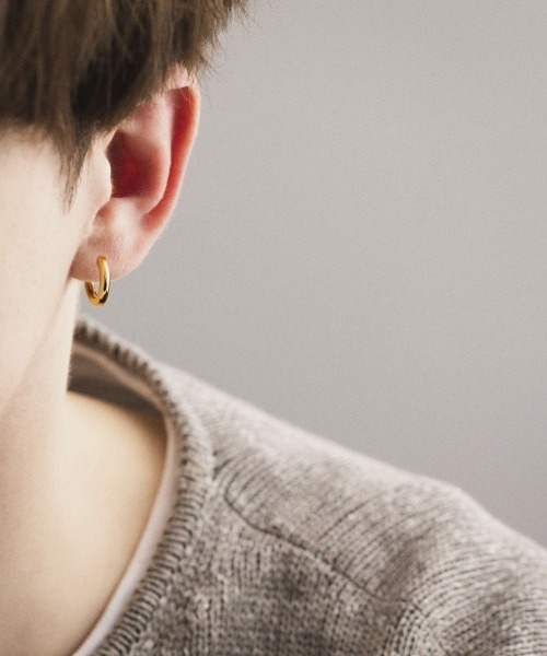 4℃ HOMME+(ヨンドシーオムプラス) ピアス シルバー フープ ピアス 4℃ HOMME+(ヨンドシーオムプラス) ピアス シルバー フープ ピアス
