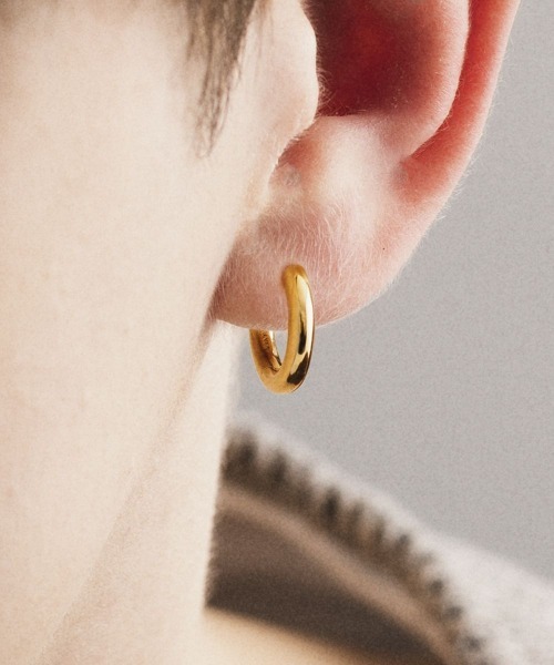 4℃ HOMME+（ヨンドシーオムプラス） ピアス シルバー フープ ピアス