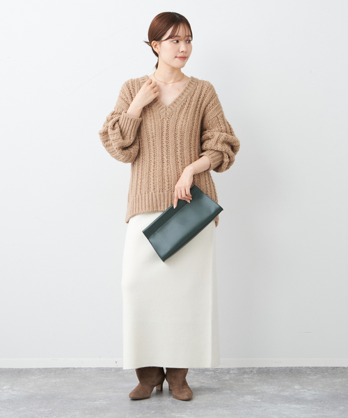 新品　plage プラージュ　Vネックニット　定価19,800円 plage（プラージュ） Vネックニット - ベージュ レディース : ZOZOTOWN