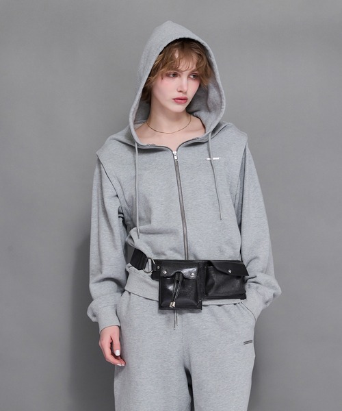 ACLENT トレーナー スウェット 2WAYオーバージップフーディー