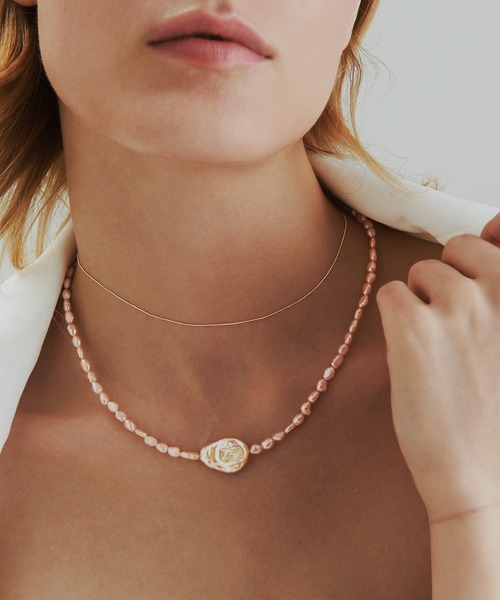 les bonbon ネックレス 「les bon bon」bare pearl necklace