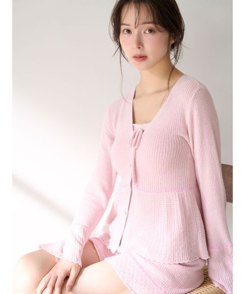 SNIDEL HOME パジャマ ルームウェア クロシェカーディガン
