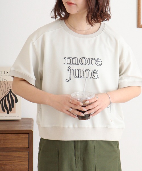 EGLANTINE tシャツ チェーンステッチ加工 半袖ロゴカットソー