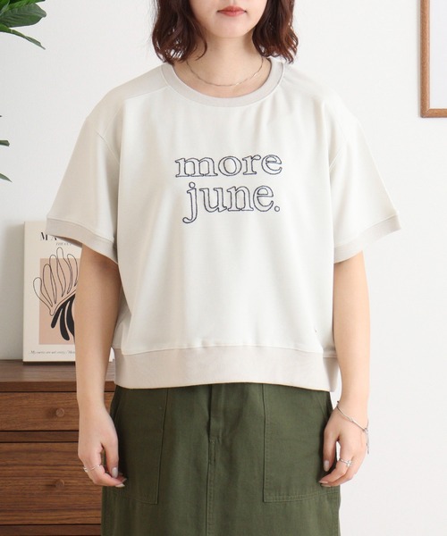 EGLANTINE tシャツ チェーンステッチ加工 半袖ロゴカットソー