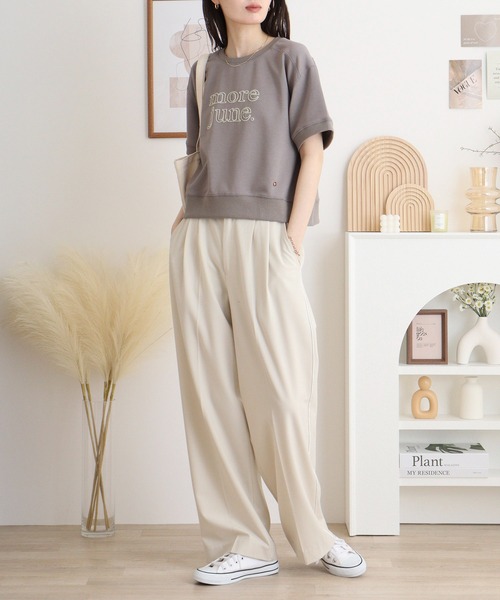 EGLANTINE tシャツ チェーンステッチ加工 半袖ロゴカットソー