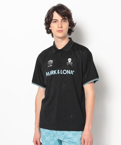 MARK&LONA ホワイト ポロシャツ ML-TECH MARK&LONA（マークアンドロナ） ポロシャツ ML-Tech Leopard Polo