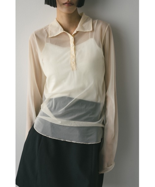 ブラウス シャツ ハイシアーポロ レディース STYLEMIXER ブラウス シャツ ハイシアーポロ レディース