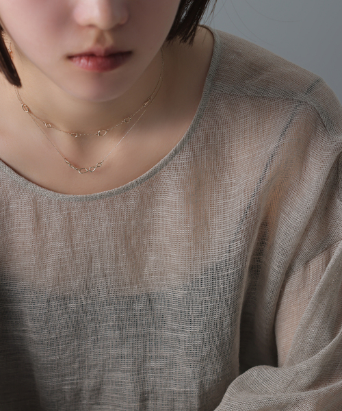 ネックレス ミネラルパーツ5ピースネックレス K10 レディースの画像