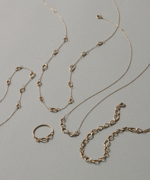 ネックレス ミネラルパーツ5ピースネックレス K10 レディースの画像