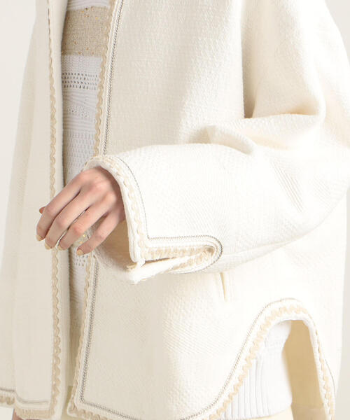 TOMORROWLAND（トゥモローランド） ノーカラージャケット 36 ホワイト