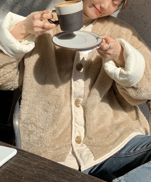 「a lot of love」 「Bling Leads」ノーカラージャケット FREE ダークグレー レディース_画像3