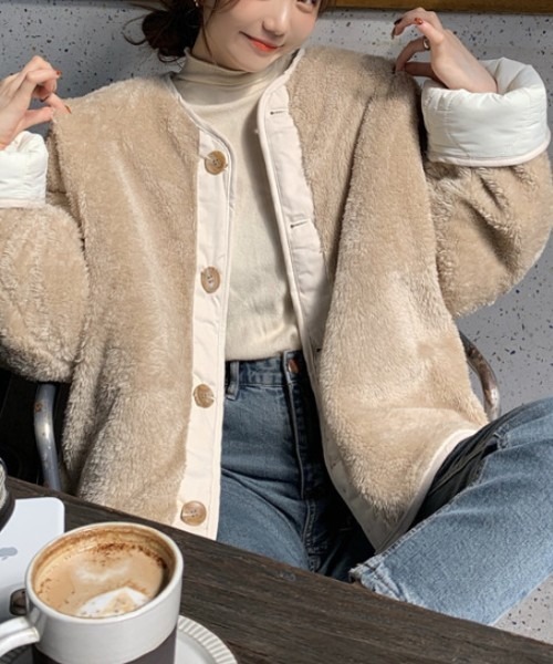 「a lot of love」 「Bling Leads」ノーカラージャケット FREE ダークグレー レディース_画像4