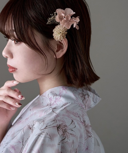 asaka 大人浴衣 紫陽花モチーフ 髪飾り ヘアアクセサリー レディース