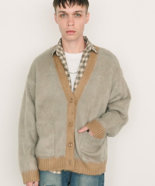 カーディガン FREE MAX Mohair Like Knit Cardigan モヘアライクニットカーデ レディース メンズ