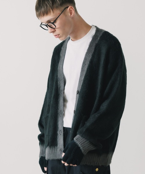 FREE MAX カーディガン FREE MAX Mohair Like Knit Cardigan モヘア